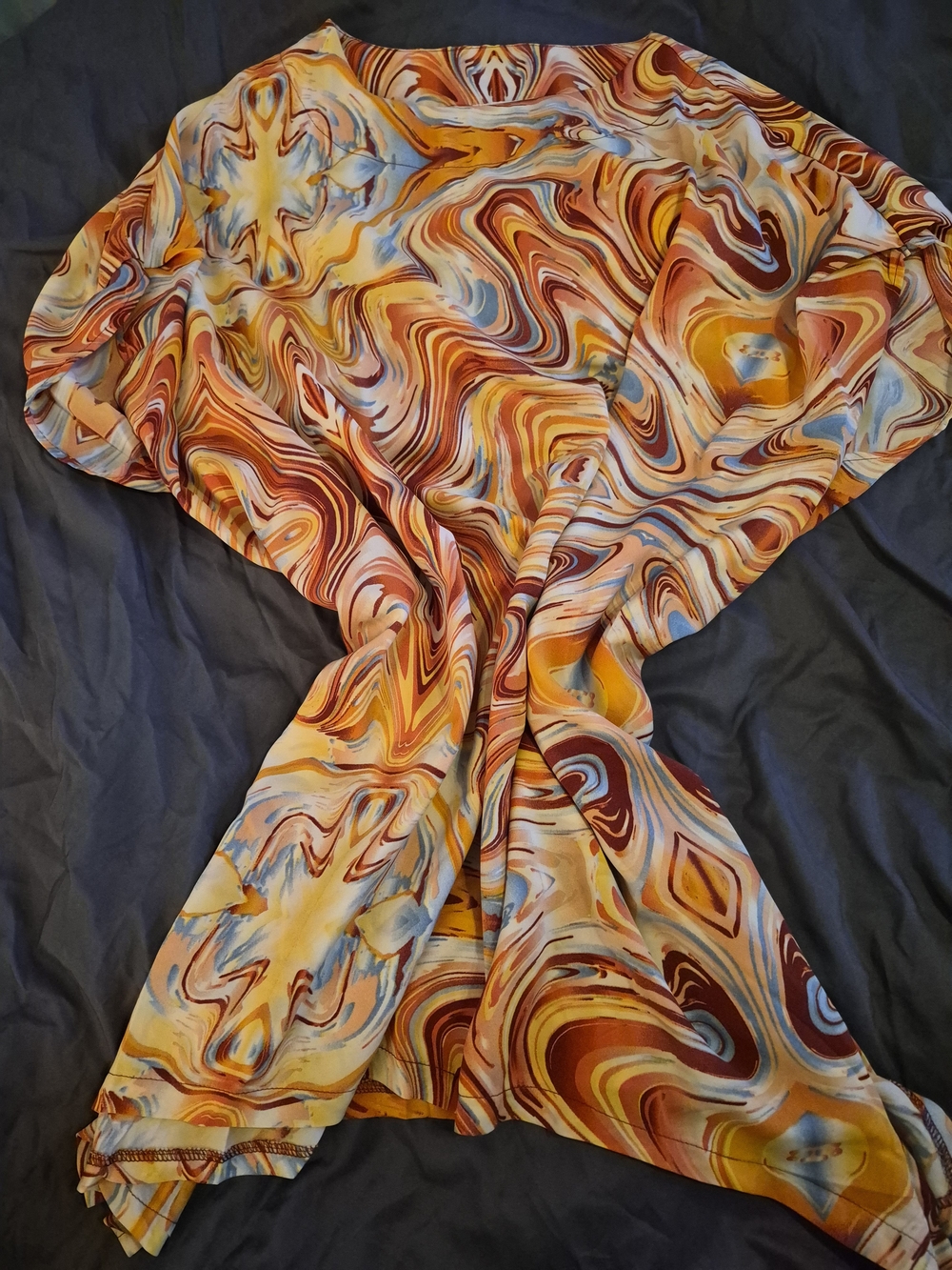 🌈 NWT Umgee Abstract Swirl Tunic Top | Retro Boho - Picture 4 of 5